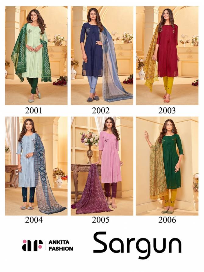 Ankita Sargun Heavy Designer Wear Wholesale Georgette Readymade Salwar Suits Catalog